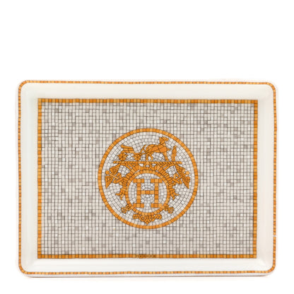 Hermes Porcelain Mosaique au 24 Gold Sushi Plate 1 of 7