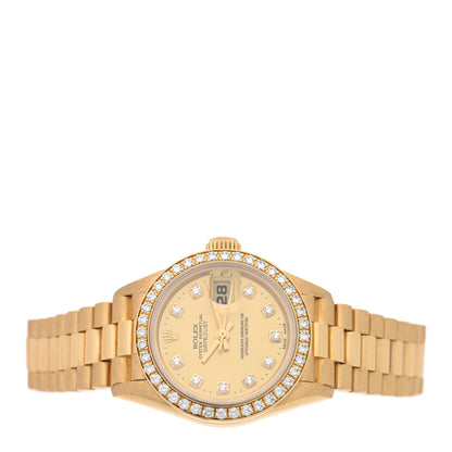 Rolex 18K Yellow Gold Diamond 26mm Datejust President Watch Champagne 69138 2 of 4