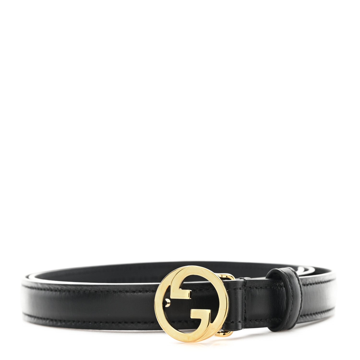 Gucci Ciny Lux Calfskin Blondie 30mm Belt 95 38 Black 1 of 4