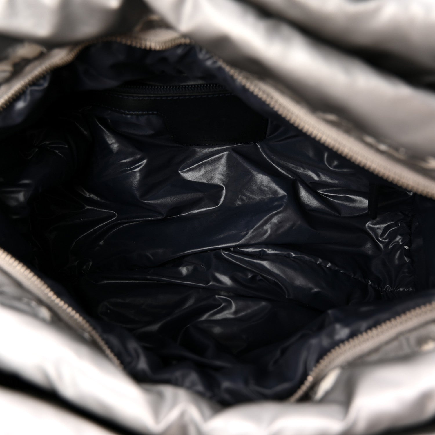 Chanel Nylon Coco Cocoon Zipped Tote Silver 5 of 13