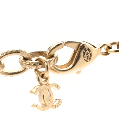 Chanel Pearl Baguette Crystal Long CC Necklace Gold 5 of 7