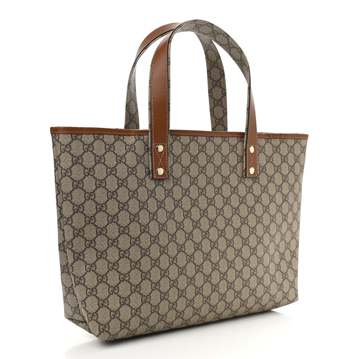 GG Plus Monogram Medium Signature Web Loop Tote Brown
