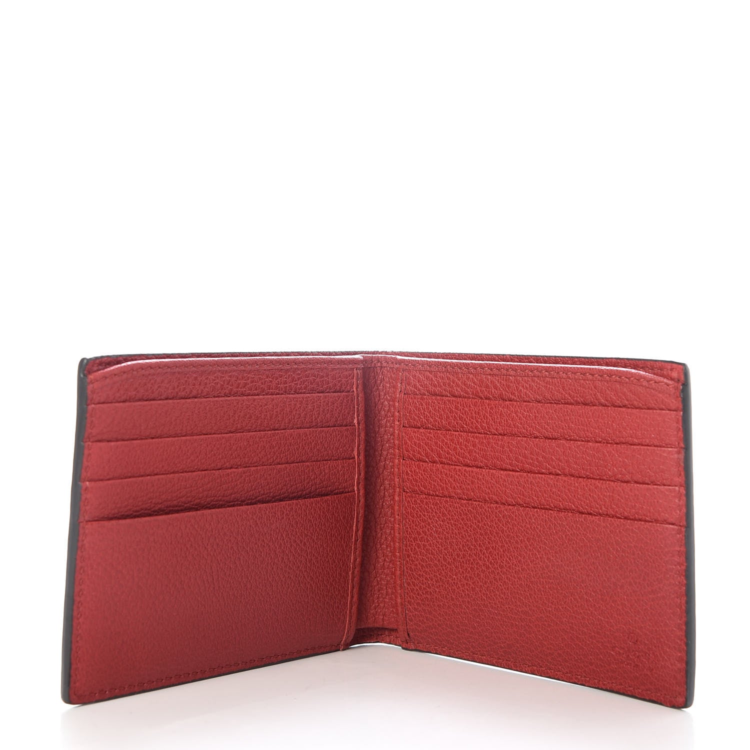 Gucci Calfskin Logo Bi-Fold Wallet Red 5 of 7