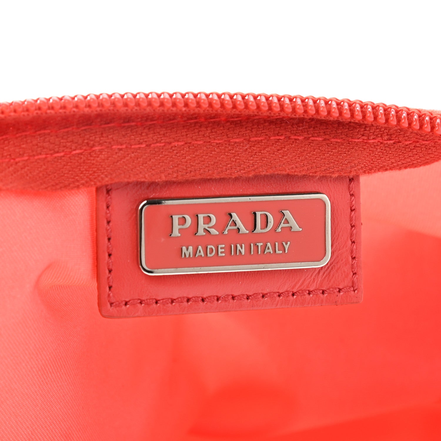 Prada Tessuto Nylon Vela Cosmetic Pouch Arancio 6 of 7
