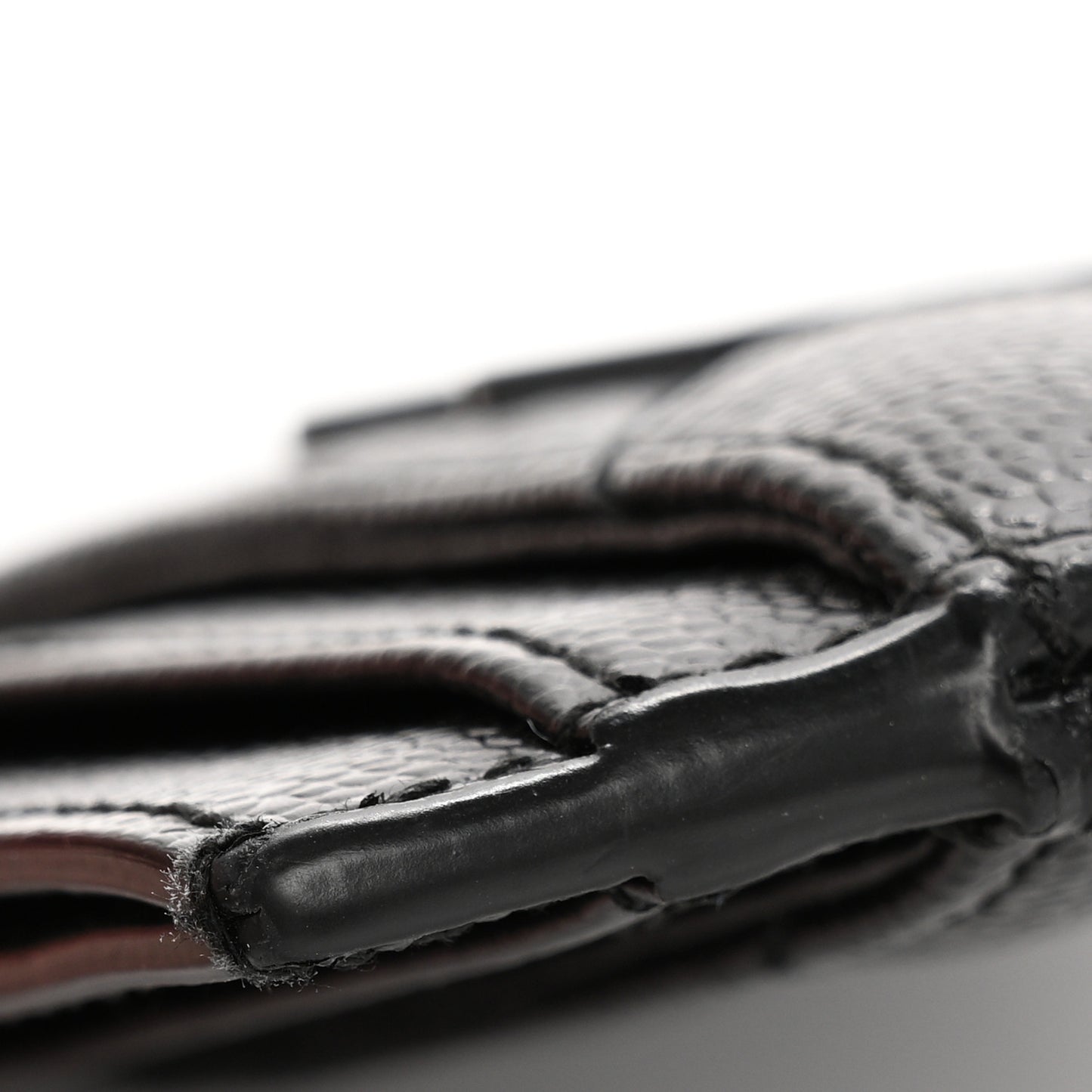 Grain De Poudre Matelasse Chevron Monochrome Monogram Credit Card Case Black