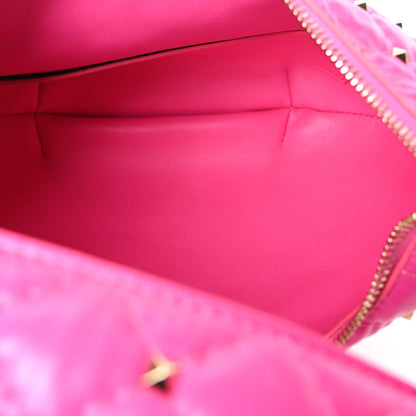Valentino Garavani Nappa Small Rockstud Spike Hobo Fuxia 5 of 9