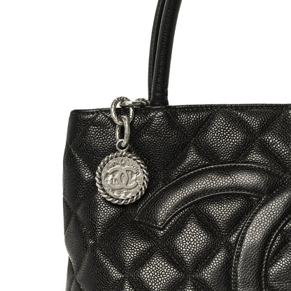 Chanel Caviar Quilted Medallion Tote Black 8 of 11