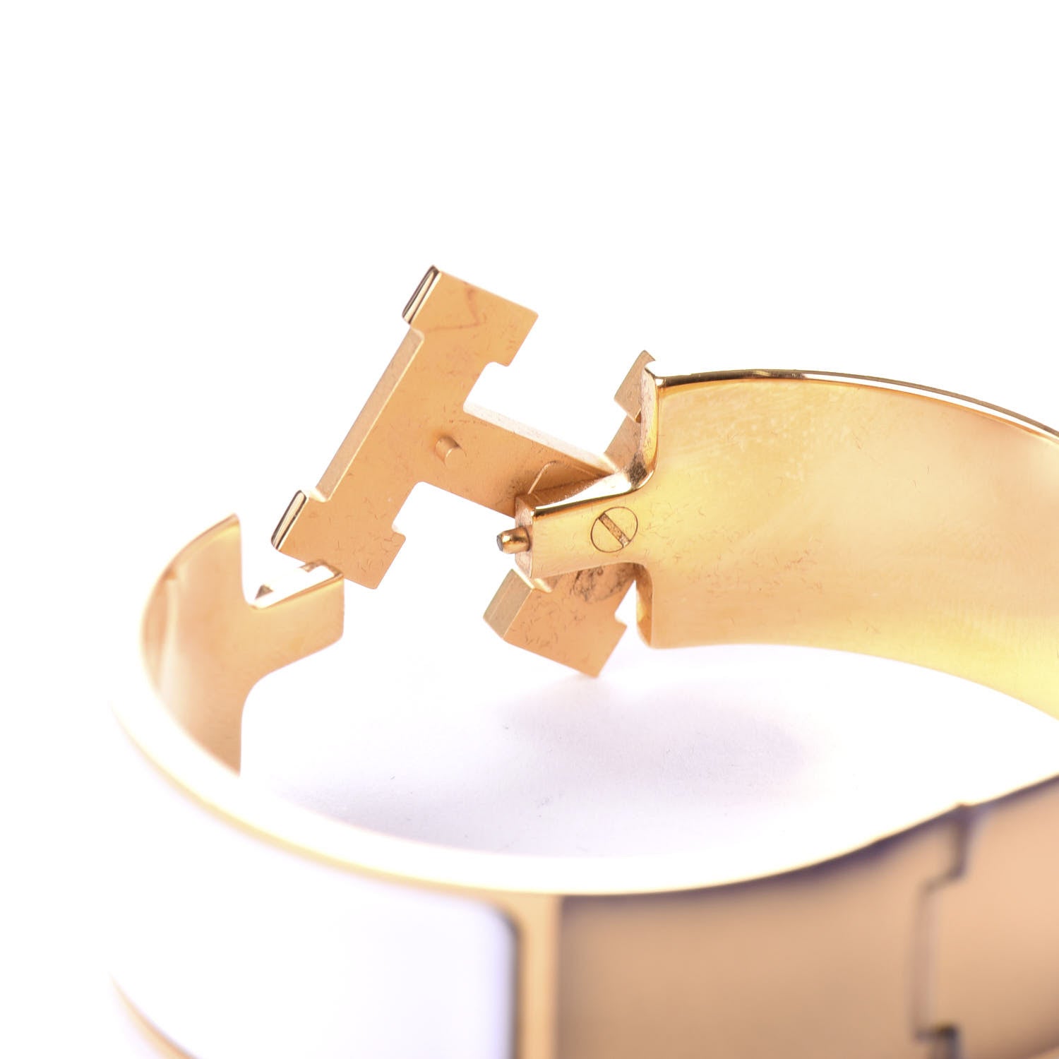 Hermes Enamel Wide Clic Clac H Bracelet PM White 4 of 6