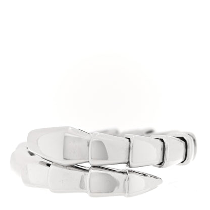 Bulgari 18K White Gold Serpenti Viper Ring XS 1 of 4