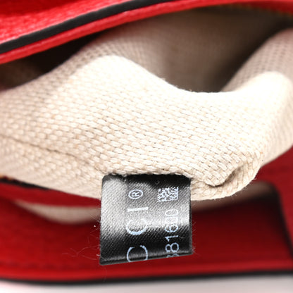 Gucci Pebbled Calfskin Medium Soho Flap Crossbody Vibrant Red 8 of 10