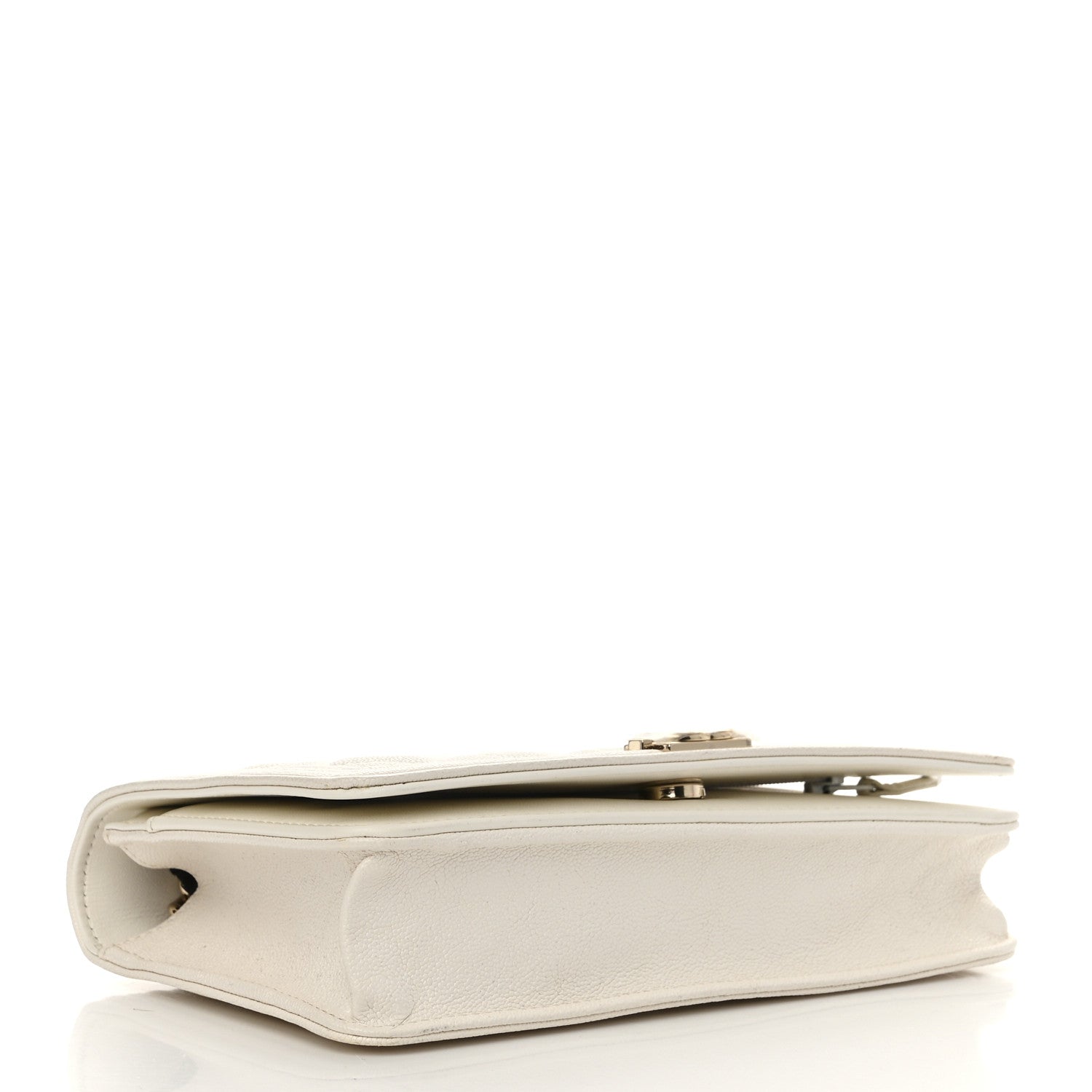 Chanel Caviar Quilted Boy Wallet On Chain WOC White 4 of 13