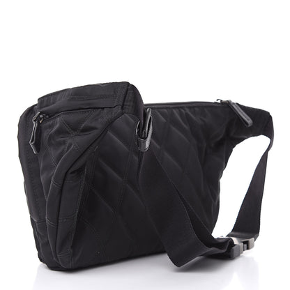 Prada Tessuto Nylon Saffiano Belt Bag Black 3 of 9