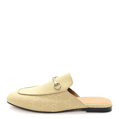 Gucci GG Monogram Canvas Womens Princetown Slippers 40.5 Egypt Salt 1 of 10