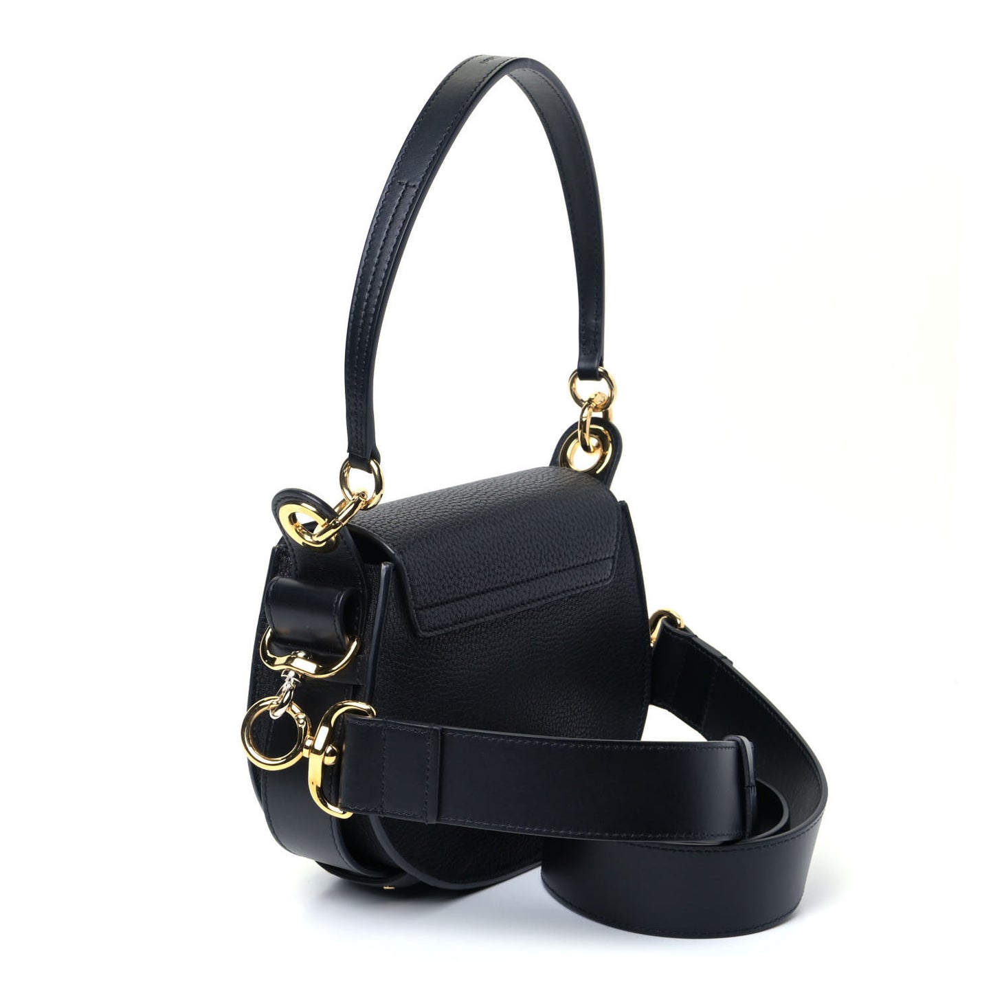 Grained Lambskin Small Tess Bag Black