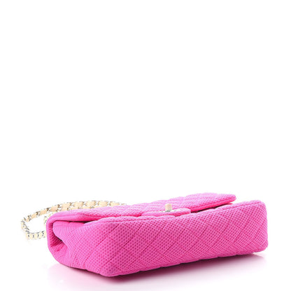 Chanel Neoprene Quilted Medium Single Flap Pink 4 of 8