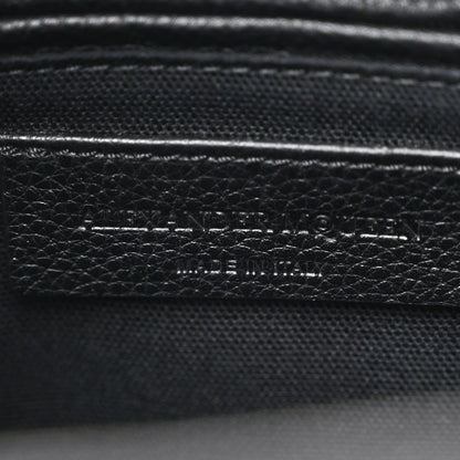 Alexander McQueen Pebbled Calfskin Small Skull Padlock Zip Around Tote Black 6 of 10