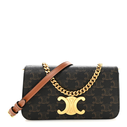 Celine Triomphe Canvas Multipochette Tan 1 of 10