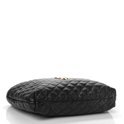 Saint Laurent Lambskin Quilted Maxi Icare Shopping Tote Black 4 of 8