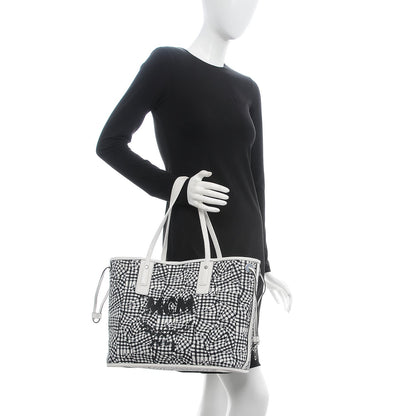 MCM Visetos Medium Liz Reversible Shopper Tote White 4 of 10