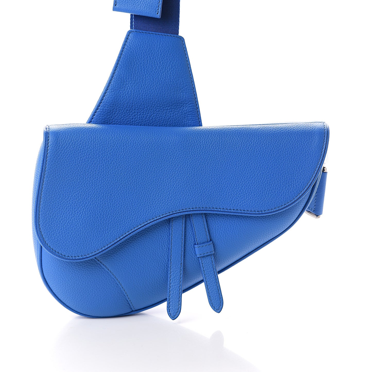 Grained Calfskin Kim Jones Saddle Bag Blue