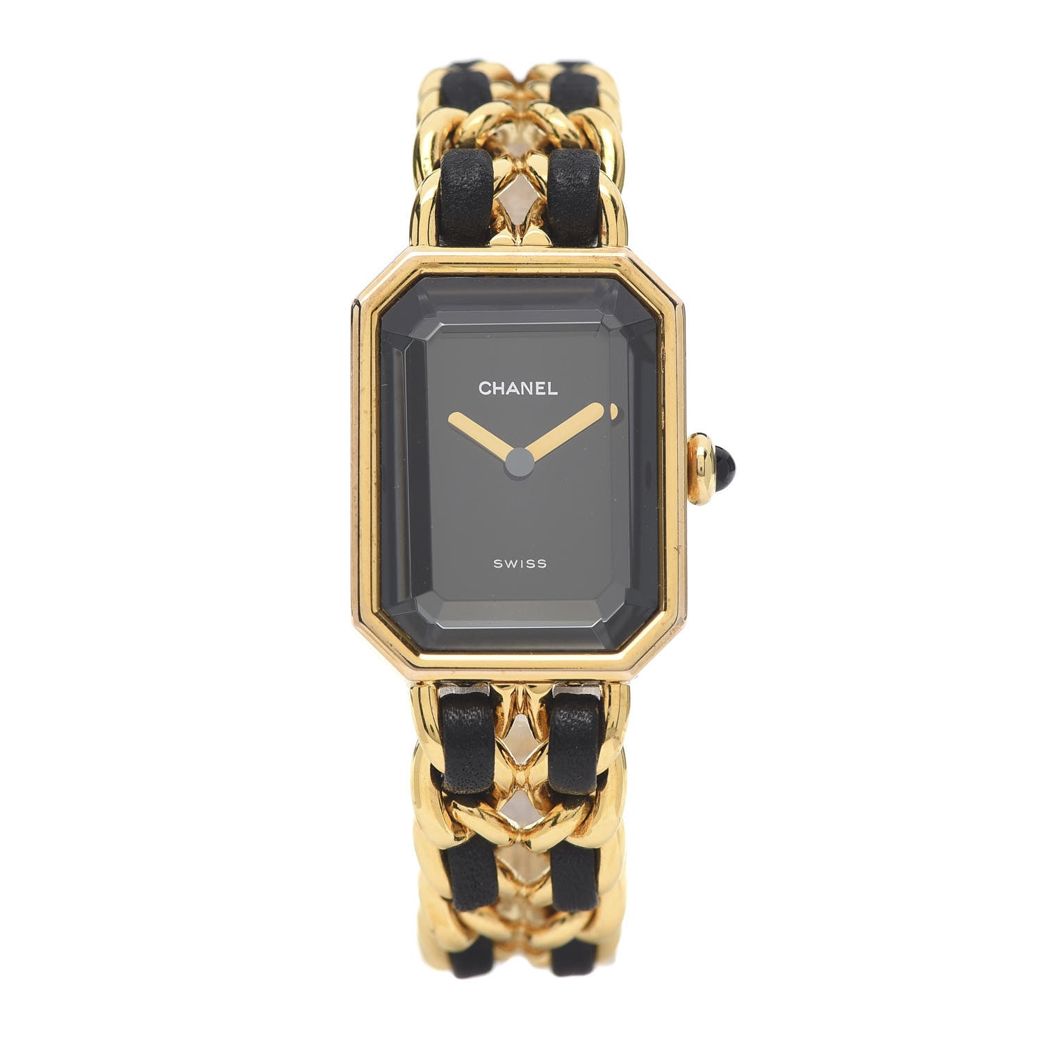 Chanel Stainless Steel Lambskin 20mm Chain Premiere Quartz Watch Gold M 1 of 6