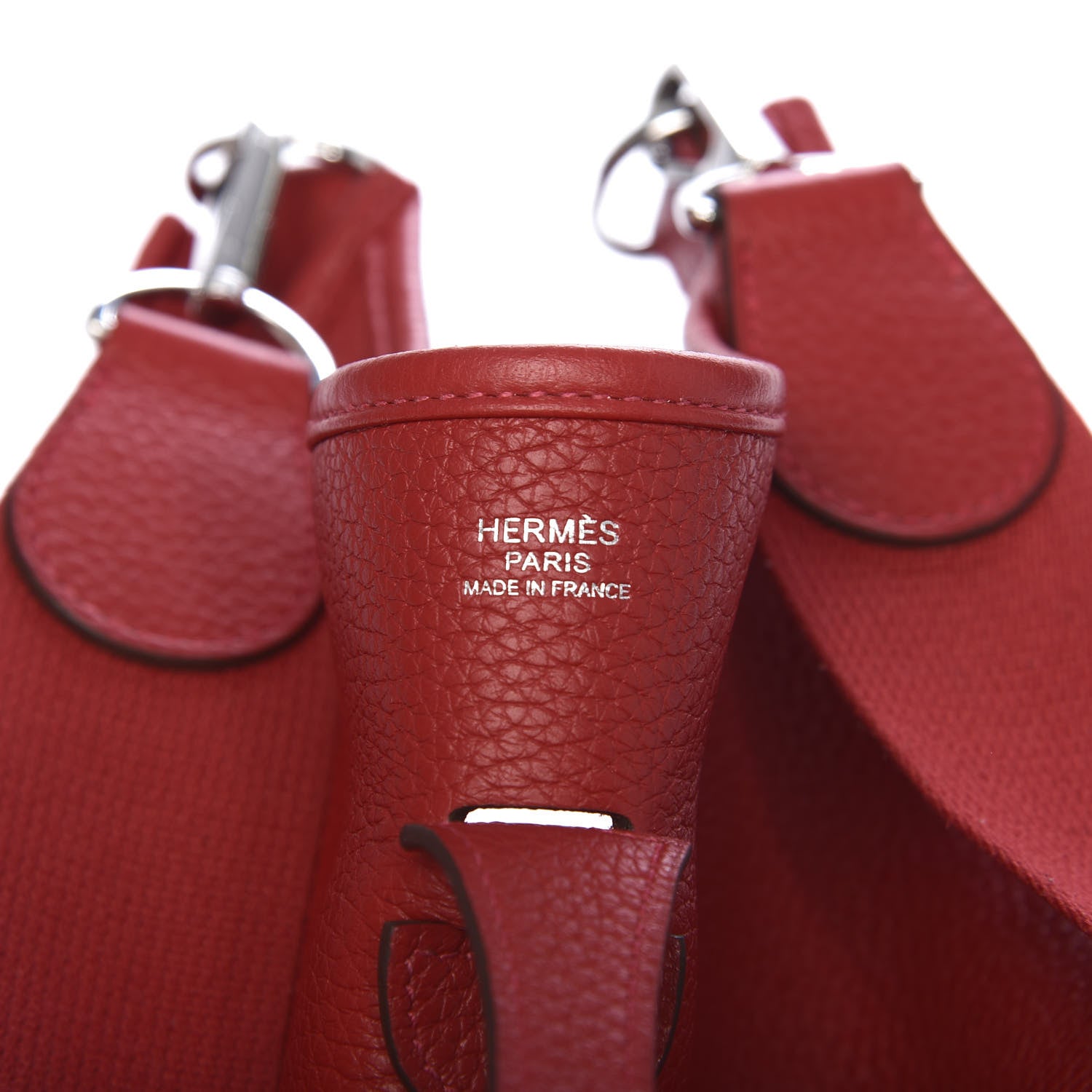 Hermes Taurillon Clemence Evelyne III PM Rouge Casaque 6 of 11