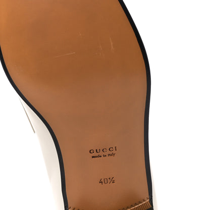 Gucci Jakarta Calfskin Womens Interlocking G Horsebit Loafers 40.5 Mystic White 6 of 9
