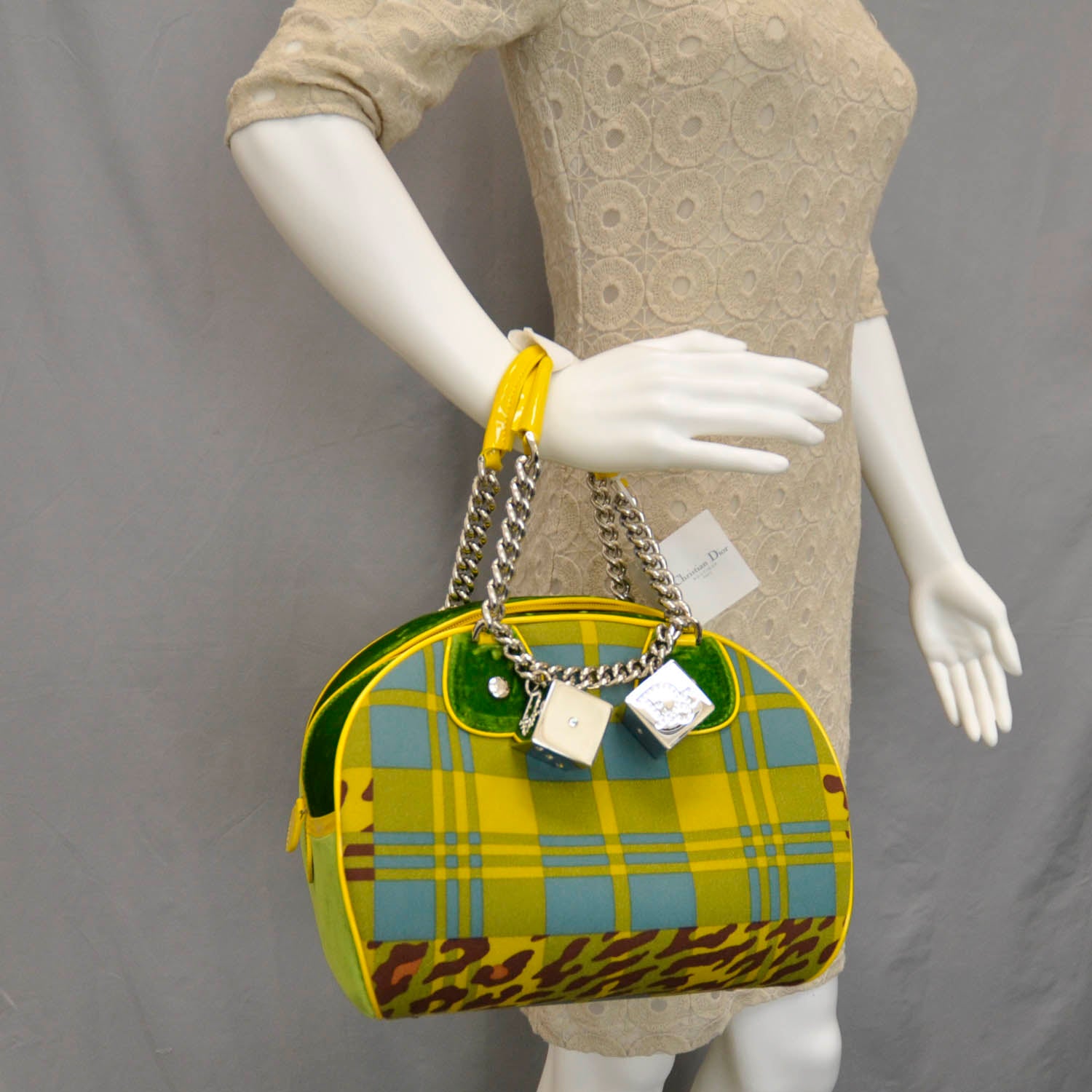 Christian Dior Leopard Gambler Dice Bowler 2 of 11