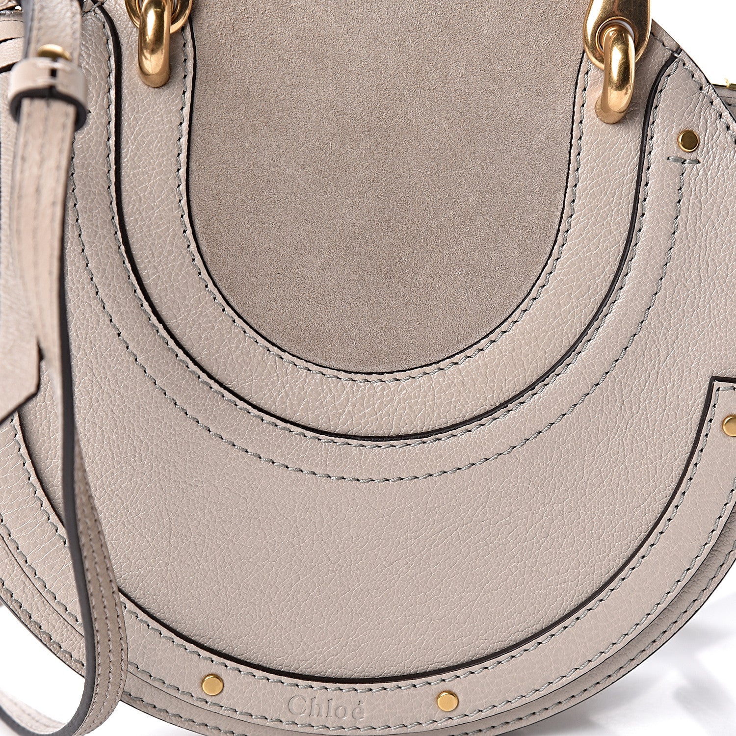 Chloe Calfskin Suede Small Pixie Bag Motty Grey 7 of 9