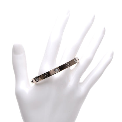 Cartier 18K White Gold 6 Diamond LOVE Bracelet 16 2 of 10