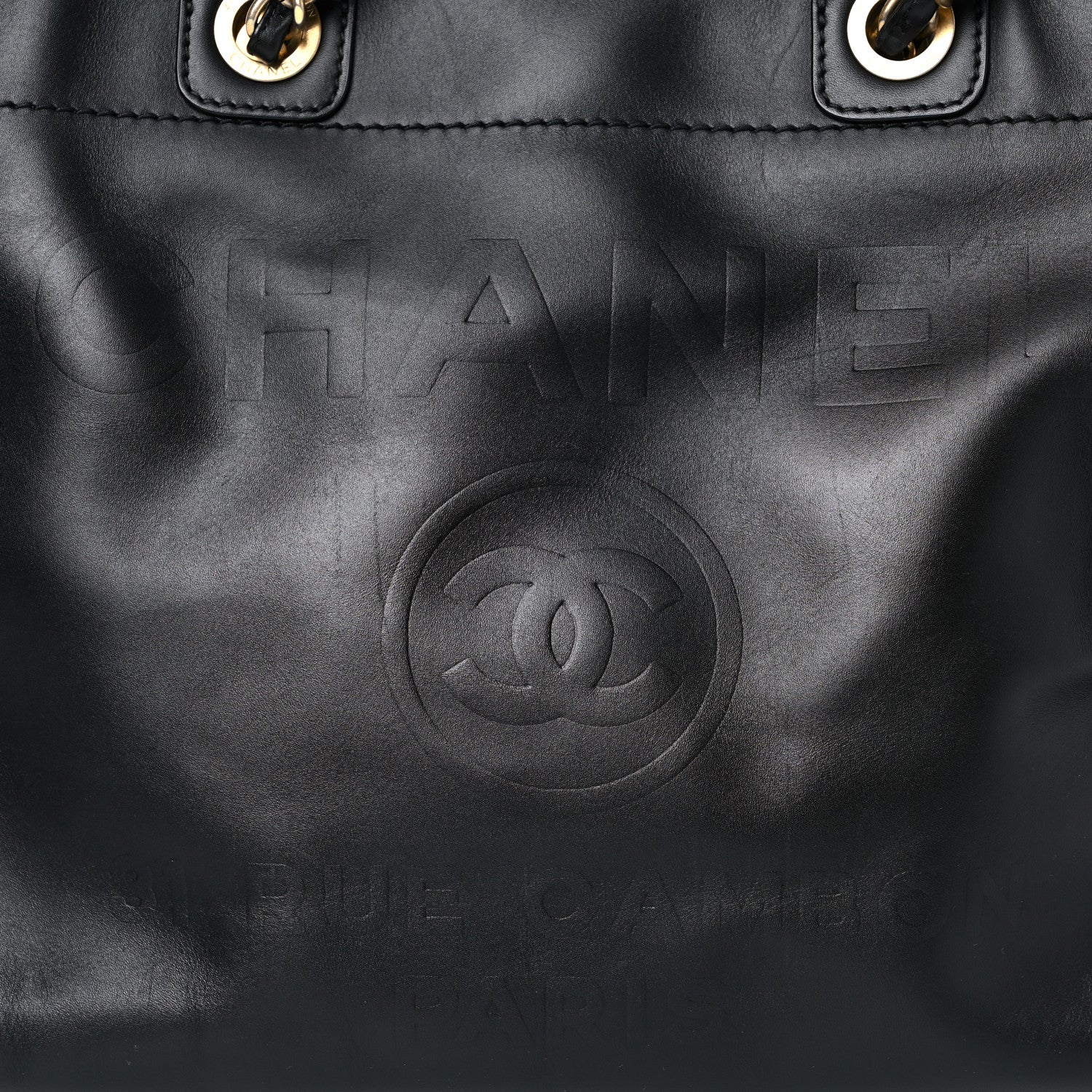 Chanel Calfskin Medium Deauville Tote Black 11 of 11