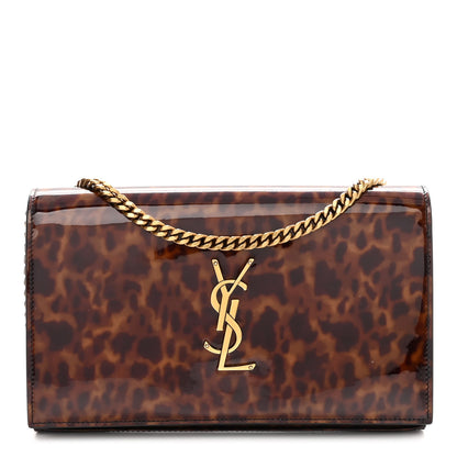 Saint Laurent Patent Monogram Chain Wallet Tortoiseshell 1 of 10
