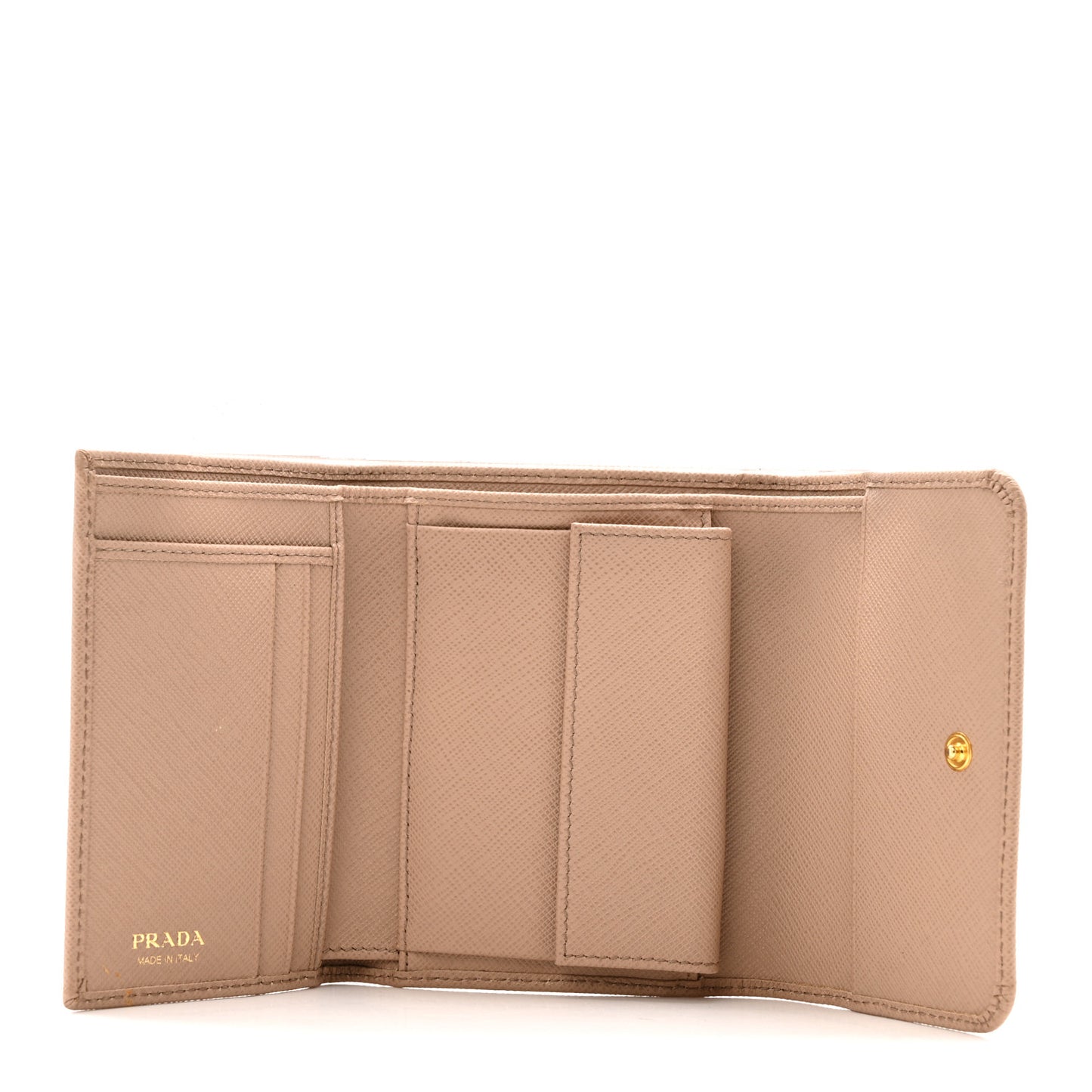 Saffiano Tri-Fold Bow Wallet Cammeo