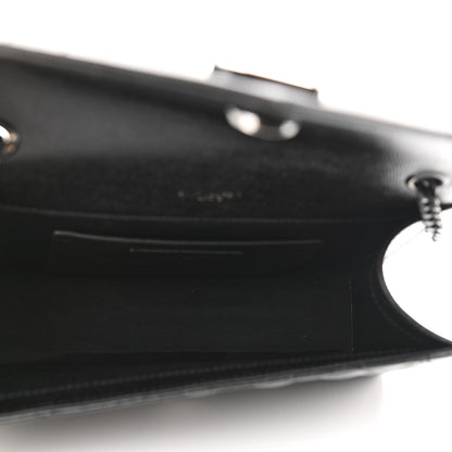 Saint Laurent Grain De Poudre Textured Mixed Matelasse Triquilt Small Monogram Satchel Black 5 of 14