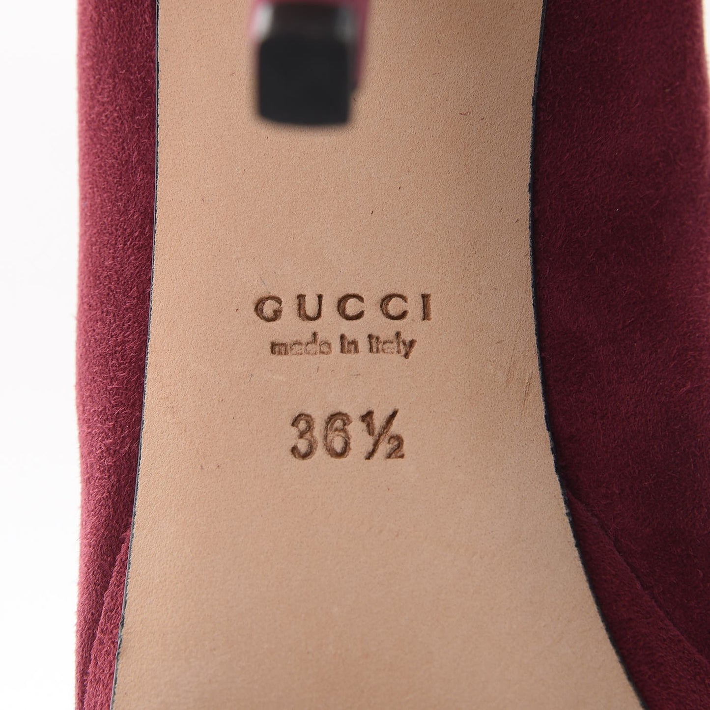 Suede Platform Pumps 36.5 Burgundy