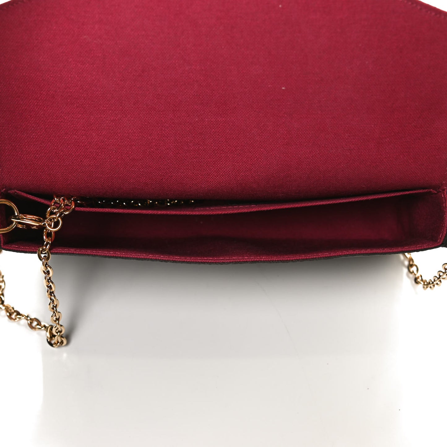 Monogram Pochette Felicie Chain Wallet Fuchsia