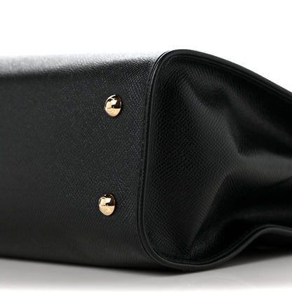 Salvatore Ferragamo Hammered Calfskin Briana Tote Black 10 of 10