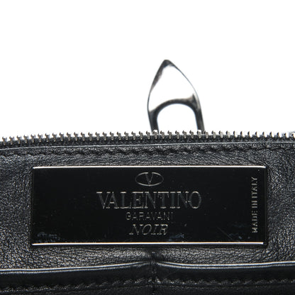 Valentino Garavani Vitello Medium Rockstud Tote Black 6 of 8