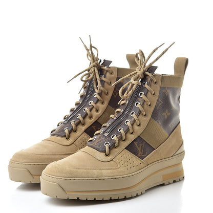 Louis Vuitton Monogram Harlem Mens Ankle Boots 7.5 Beige 3 of 6