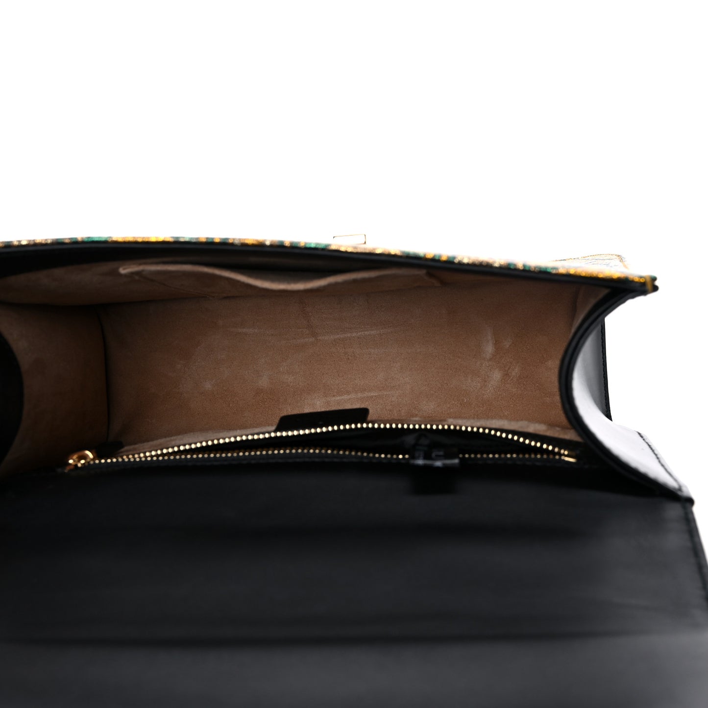 Calfskin Embroidered Sylvie Belt Bag Brown