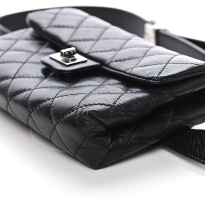 Chanel Calfskin Quilted 2.55 Reissue Flap Belt Bag Clutch Black 8 of 9