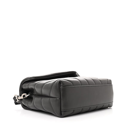 Saint Laurent Calfskin Y Quilted Monogram Toy Loulou Crossbody Bag Earth 4 of 11