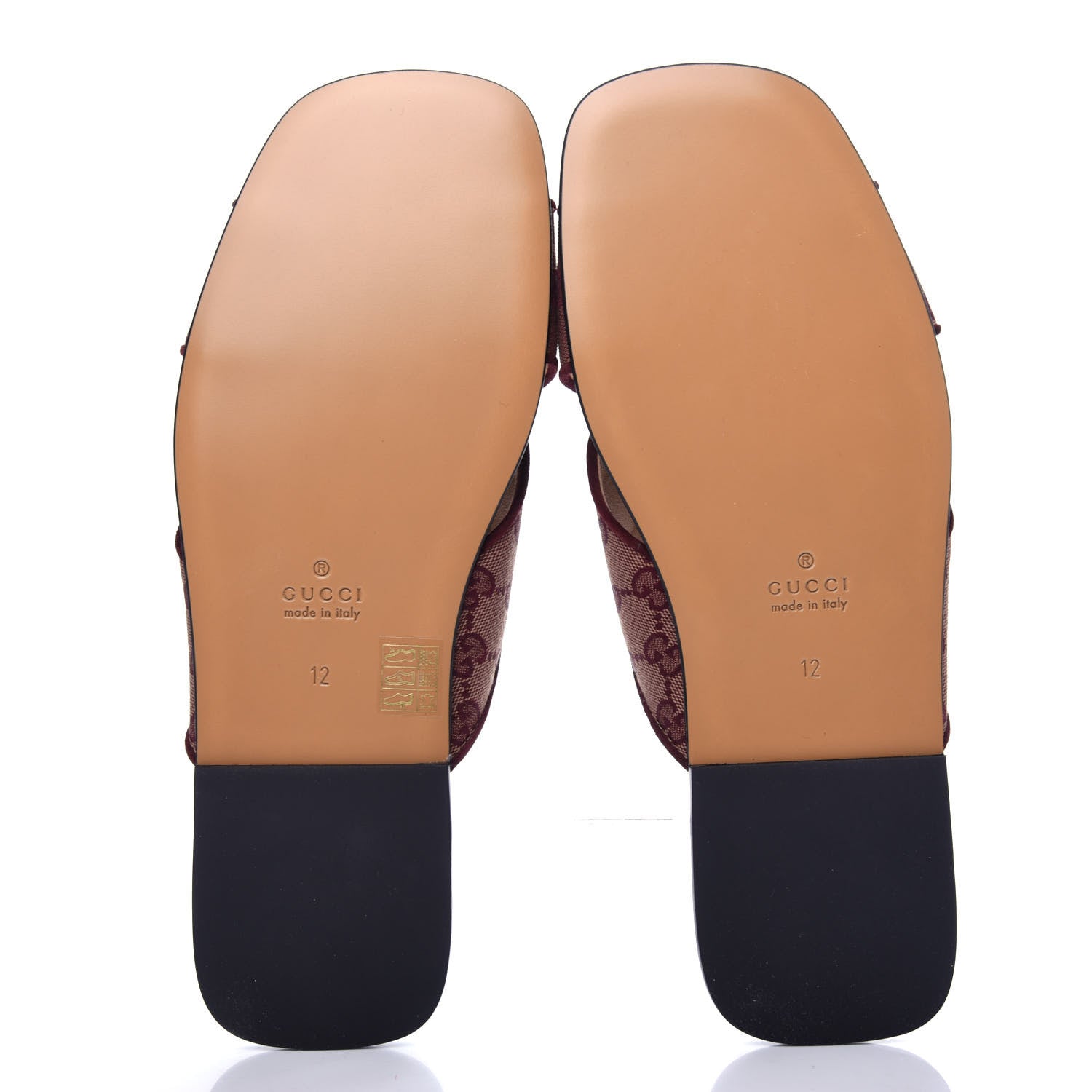 Gucci Canvas GG Monogram Mens Criss Cross Slide Sandals 12 Sahara Rubino Chardonnay 6 of 11