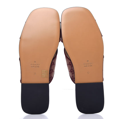 Gucci Canvas GG Monogram Mens Criss Cross Slide Sandals 12 Sahara Rubino Chardonnay 6 of 11