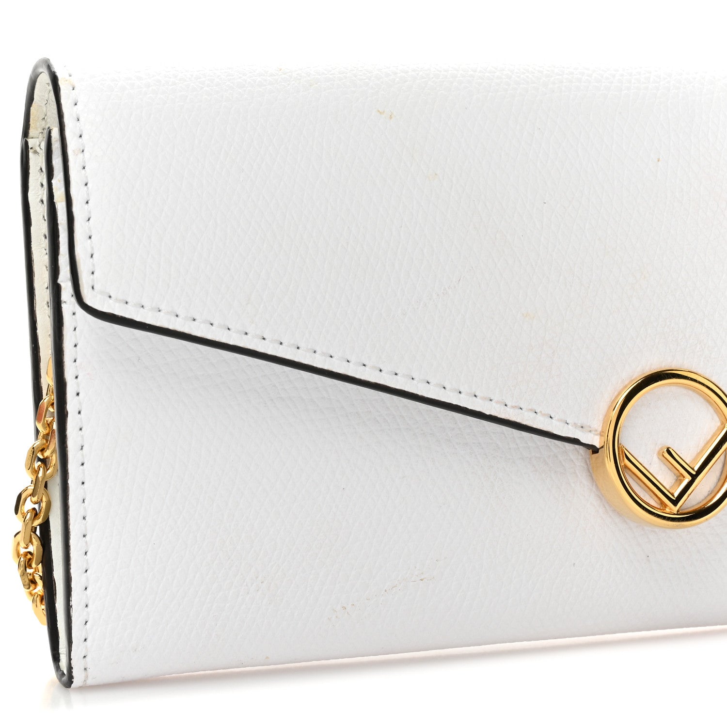 Fendi Vitello Cruise F is Fendi Continental Envelope Wallet on Chain Bianco 19 of 20