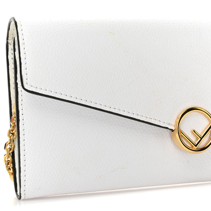 Fendi Vitello Cruise F is Fendi Continental Envelope Wallet on Chain Bianco 19 of 20