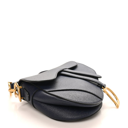 Christian Dior Grained Calfskin Saddle Bag Navy 4 of 10