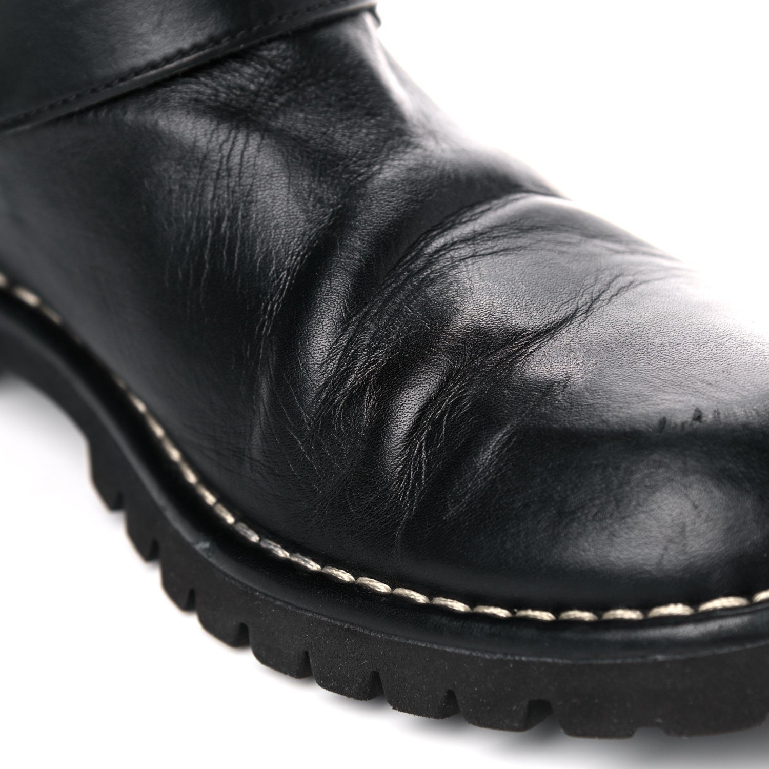 Chanel Calfskin Quilted Biker Boots 40.5 Black 10 of 12