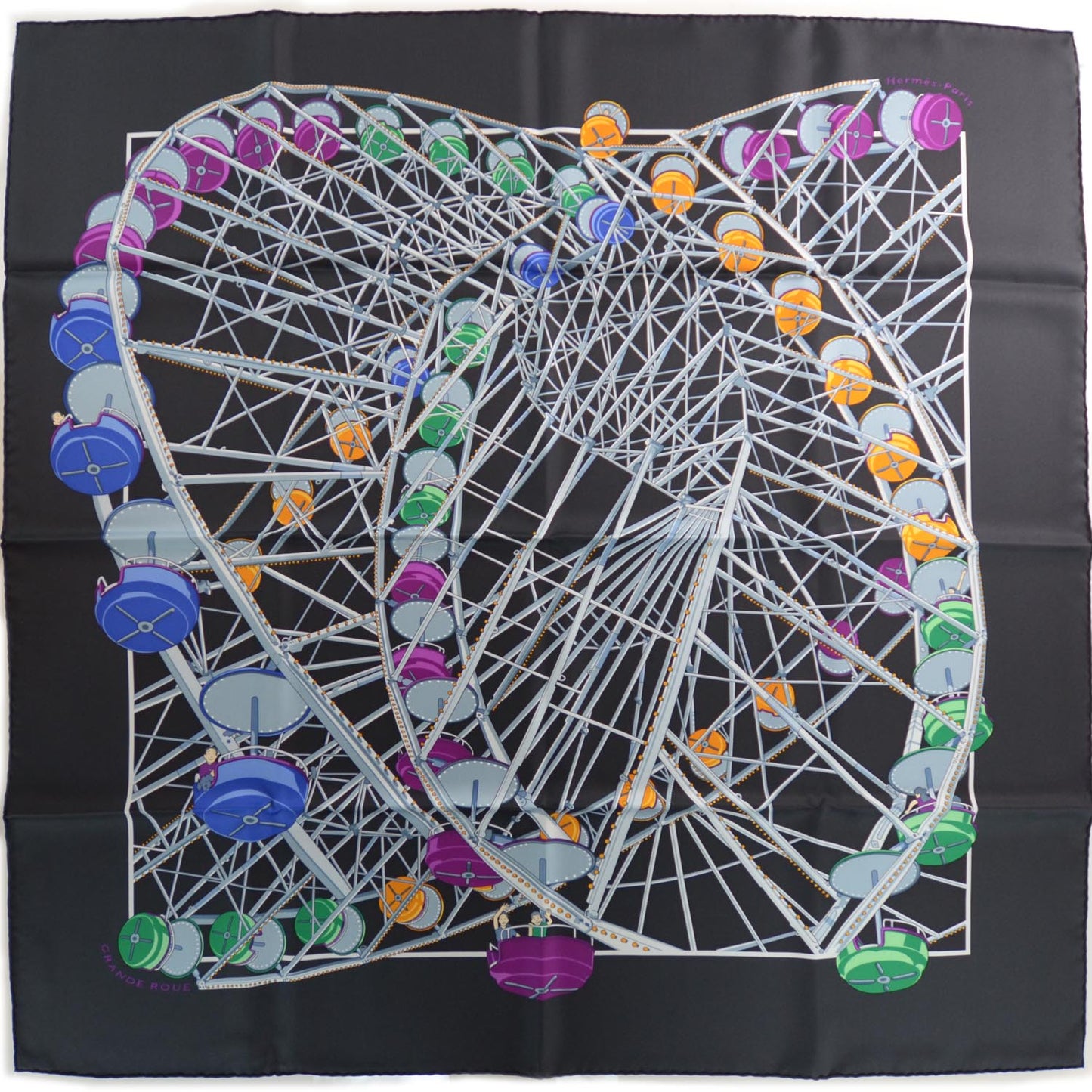 Silk Grande Roue Scarf 90