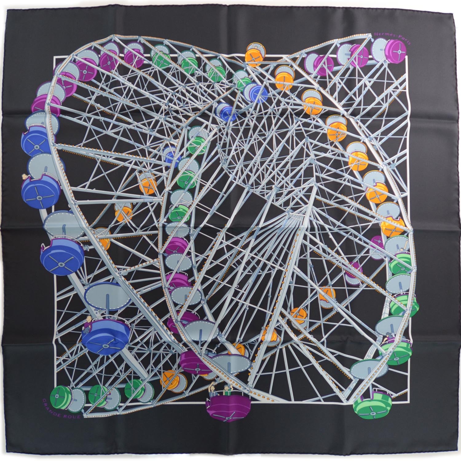 Hermes Silk Grande Roue Scarf 90 3 of 8